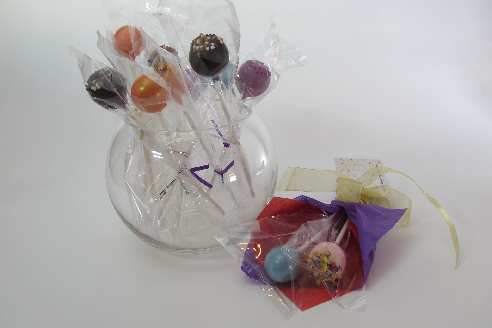 2 Single Stem Truffle Flower Bouquet & individually wrapped Truffle Flowers with various flavours